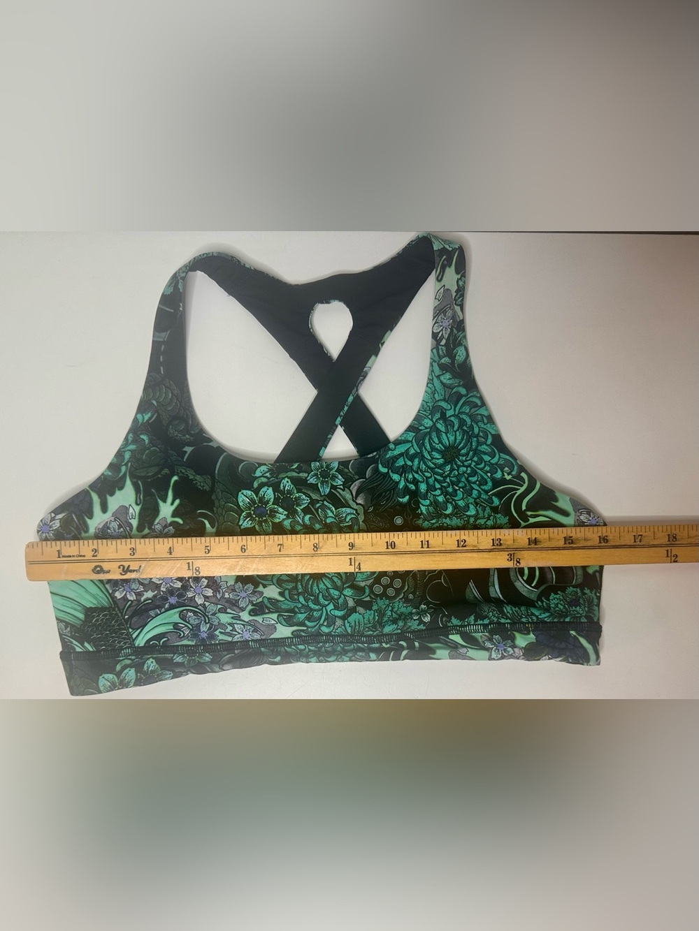 🦄 RARE Lululemon Floral Racerback Bra & Speed Up Shorts Set Sz 12/10 Collectors - Picture 8 of 14